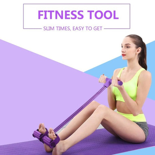 Portable Fitness Resistance Band with Pedal